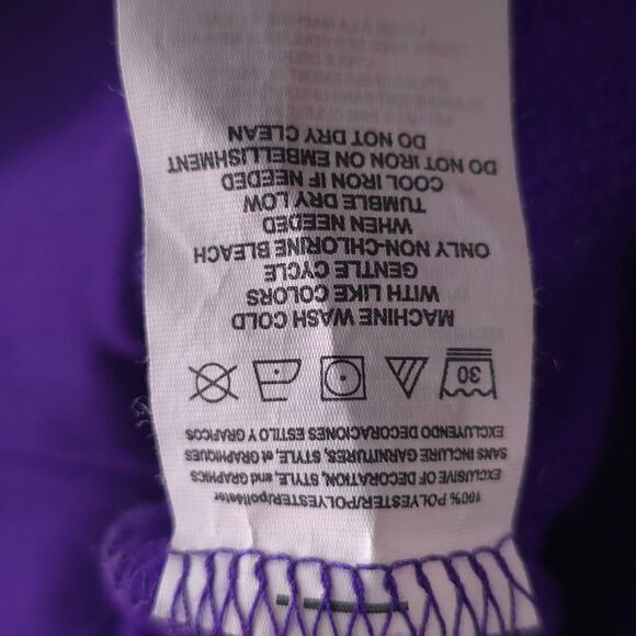 Minnesota Vikings Hoodie Men XL Purple NFL Sweatshirt Football Free Shipping - Picture 8 of 8